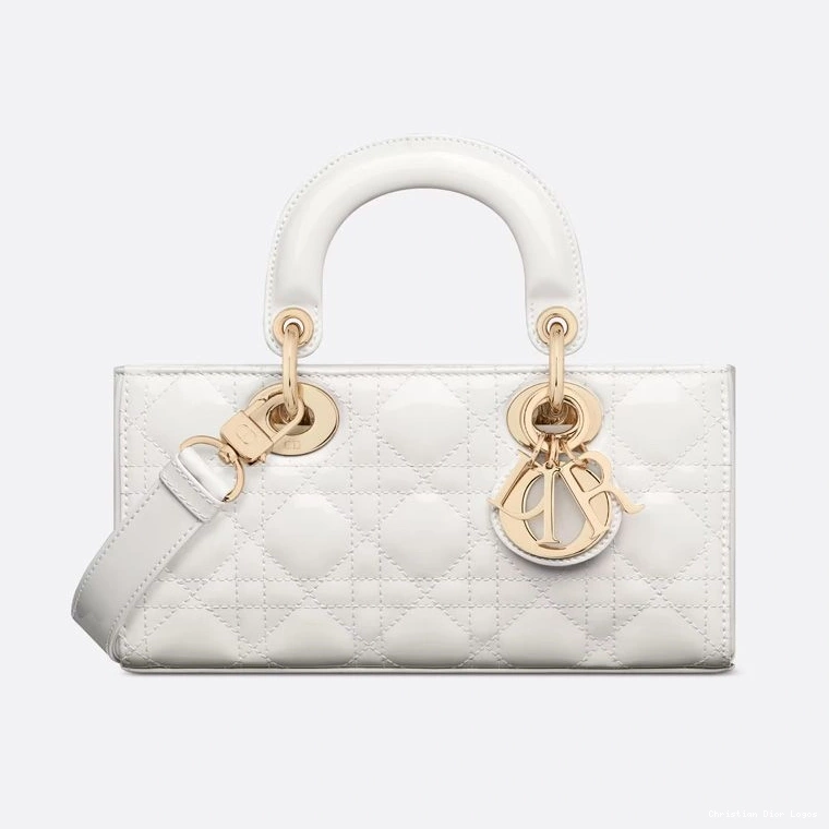 Cheap Lady White Cannage Patent Small Calfskin Bag D-Joy 0810 Luxury